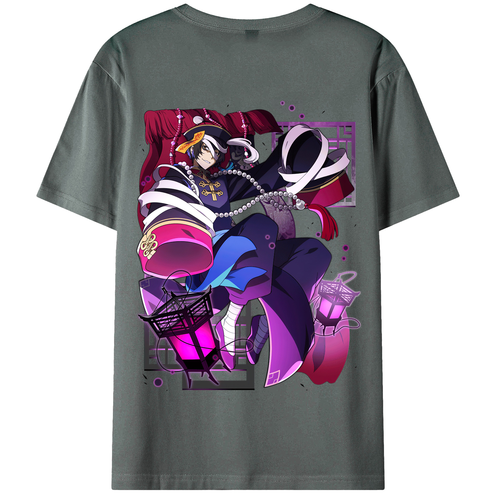 （画像用） 文豪ストレイドッグス Bungo Stray Dogs 綿100％半袖Tシャツ（背面プリント）